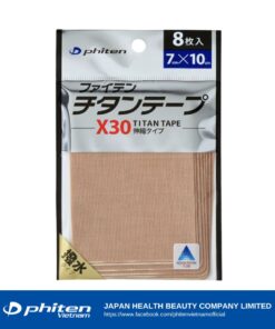 Băng Dán Cơ (loại 8 tape 7CM x 10CM) - Phiten Titanium Tape X30 Pre-Cut 7CM x 10CM
