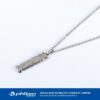 vòng cổ stainless Chain With Titanium Plate Flower Engraved