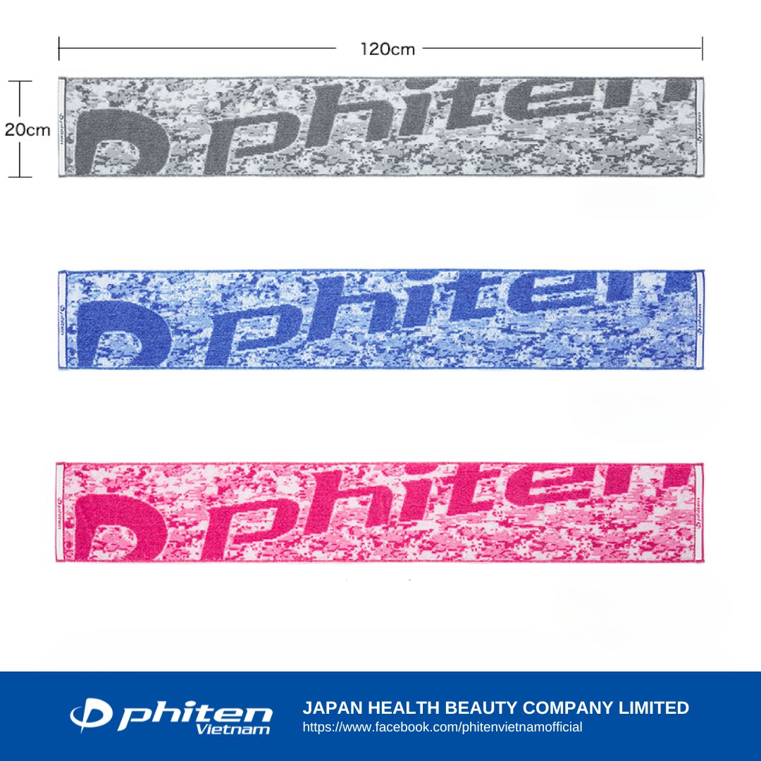 Khăn Thể Thao Phiten 3 Khăn Thể Thao Phiten Hồng Xanh Xám
