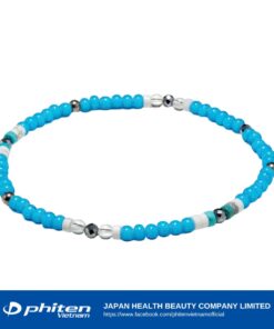 Vòng Chân Phiten Glass Beads Xanh