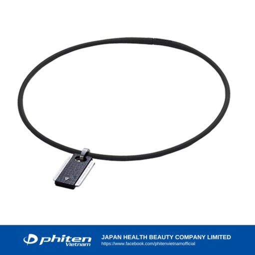 Vòng Cổ PHITEN RAKUWA NECKLACE EXTREME SQUARE bạc đen