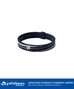 Vòng Tay PHITEN RAKUWA BRACELET S_SLASH LINE_w lame Đen
