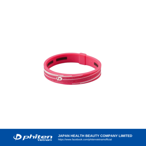 Vòng Tay PHITEN RAKUWA BRACELET S_SLASH LINE_w lame Hồng
