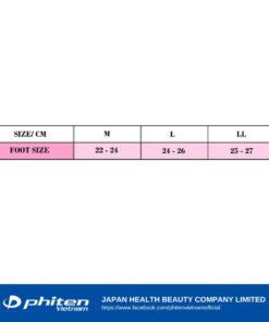 kích cỡ vớ cổ cao Phiten