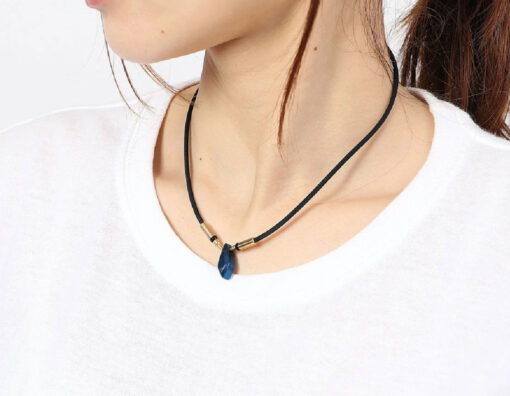 phiten rakuwa metax teardrop necklace blue