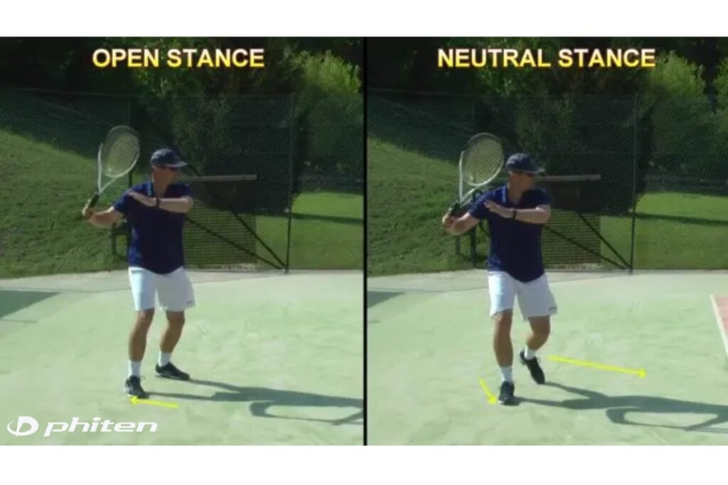 neutral stance khi đánh tennis