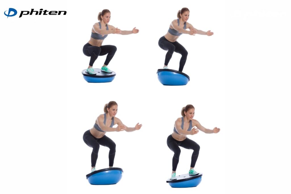 Cách tập pickleball tại nhà với các bài tập bổ trợ hiệu quả 13 tập squat với bóng bosu