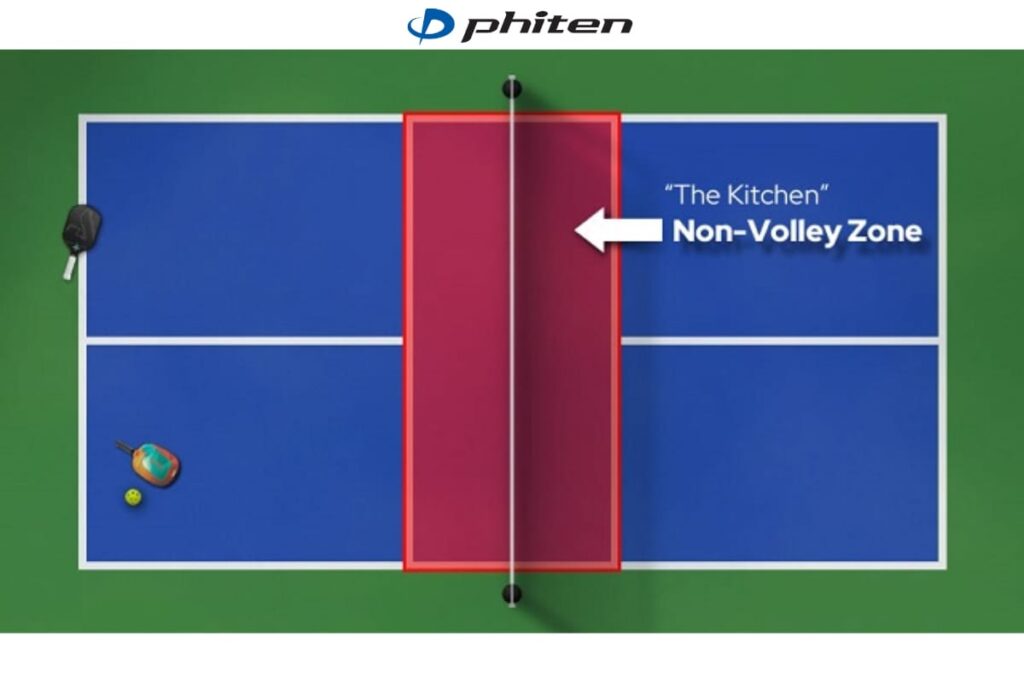 quy luật non-volley khi đánh pickleball đôi